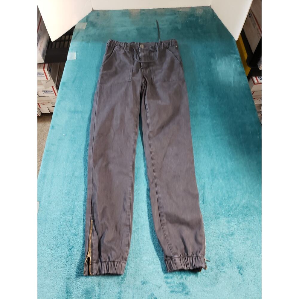 American Eagle Pants Size 2 Womens Black Jogger Elastic Waist Drawstring Ankle